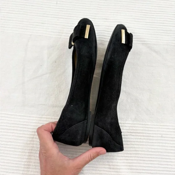 Michael Kors Milan Suede Ballet Flats in Black - Picture 9 of 12